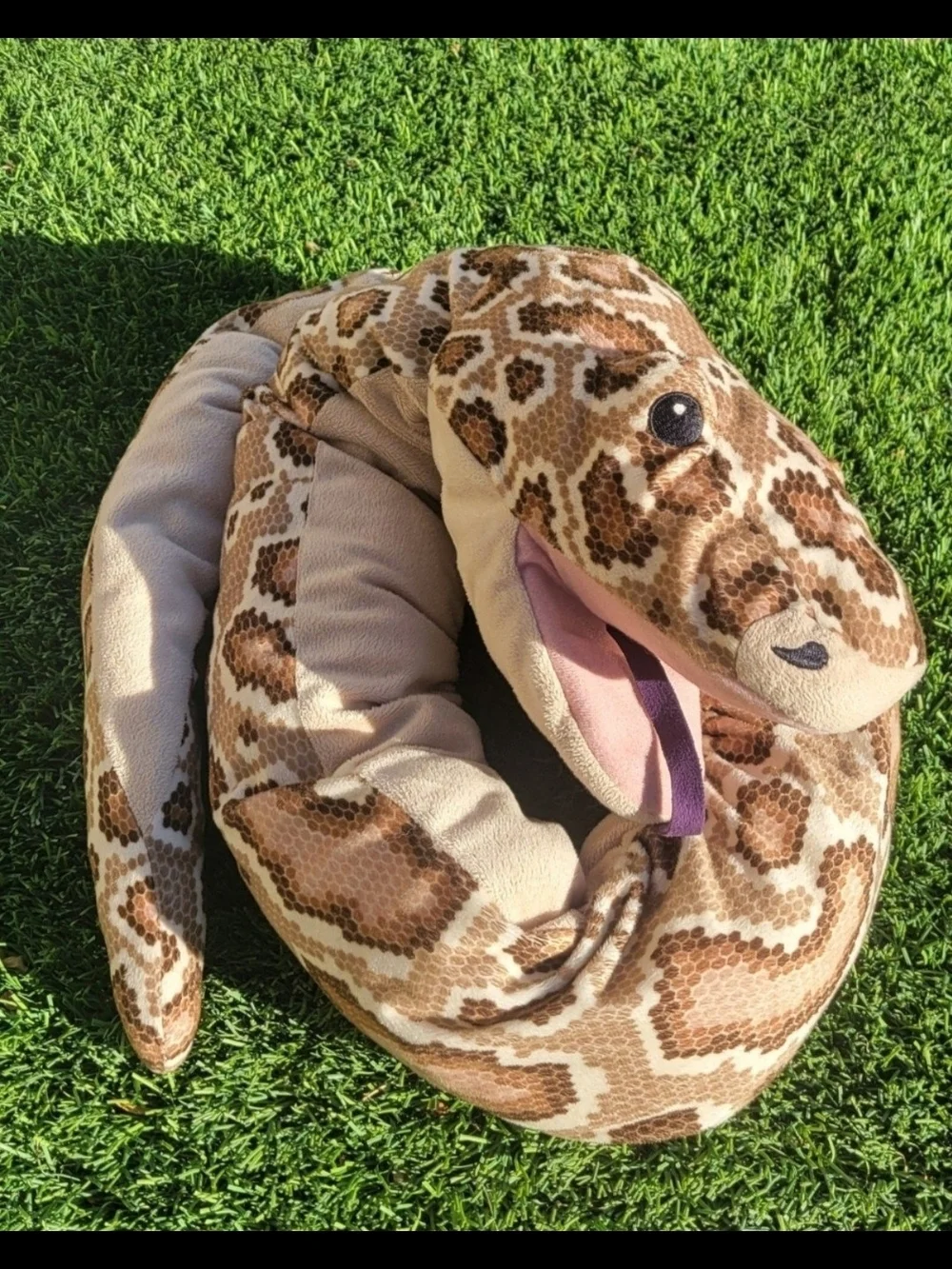 Plush Python Pet Bed - Brown Pattern Plush Kids Snake Plush Toy